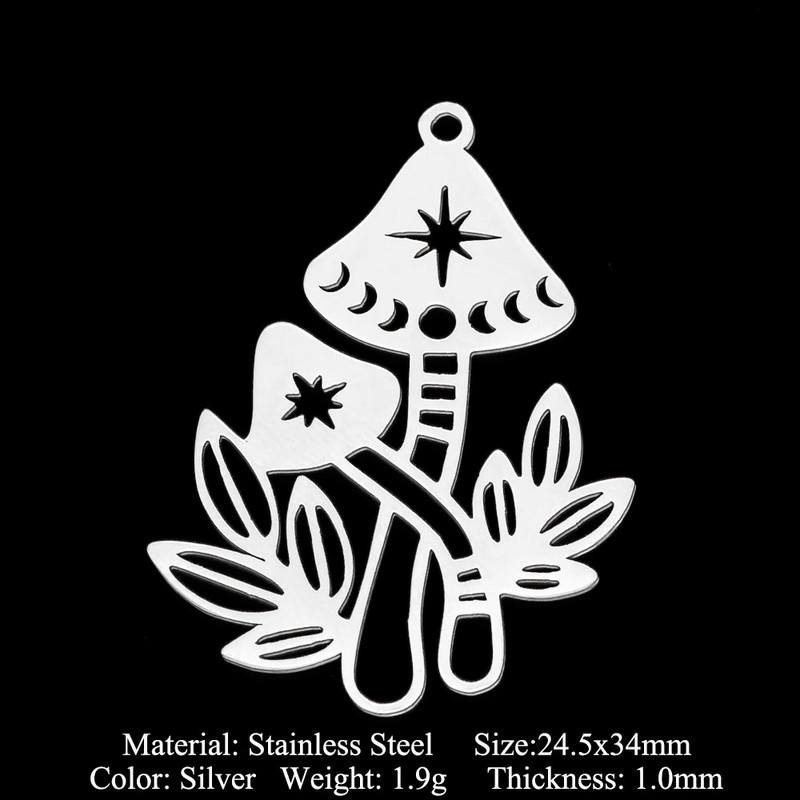 5db/tétel 316 rozsdamentes acél geometriai barkács fülbevaló medál nagykereskedés ékszer pillangó szárnyak gomba leletek nap