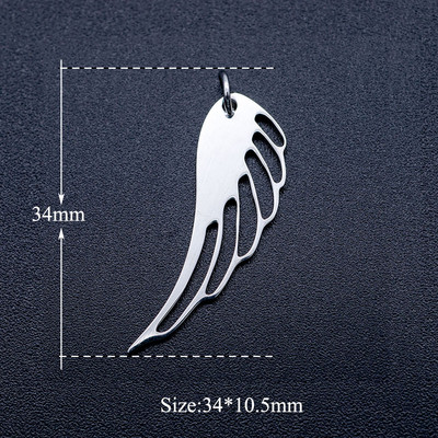 5 bucăți/lot brelocuri cu aripi de înger bricolaj, cu ridicata, 316, din oțel inoxidabil, îngerii Cupidon conectori, farmec, bijuterii din piele de Boemia, pandantiv