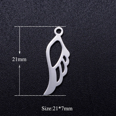 5 bucăți/lot brelocuri cu aripi de înger bricolaj, cu ridicata, 316, din oțel inoxidabil, îngerii Cupidon conectori, farmec, bijuterii din piele de Boemia, pandantiv