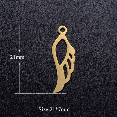 5 bucăți/lot brelocuri cu aripi de înger bricolaj, cu ridicata, 316, din oțel inoxidabil, îngerii Cupidon conectori, farmec, bijuterii din piele de Boemia, pandantiv