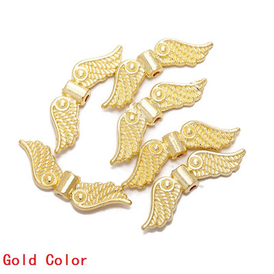 20 bucăți 6 culori argint tibetan aripi de înger margele distanțiere brelocuri pentru bijuterii bricolaj pandantiv accesorii