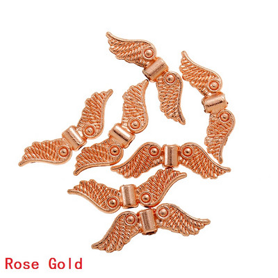 20 bucăți 6 culori argint tibetan aripi de înger margele distanțiere brelocuri pentru bijuterii bricolaj pandantiv accesorii