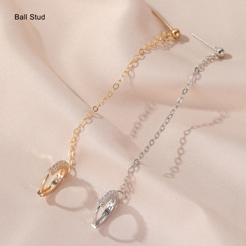 1 τμχ Crystal V Pearl Moon Snake Tassel Σκουλαρίκια Hoop Earing Chain Helix Piercing Stud Cuff Huggie σκουλαρίκια για γυναίκες Κοσμήματα αυτιών