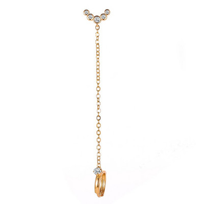 1 buc. Cercei cu ciucuri, perle, perle, lună, cu cerc, lanț de cercei Helix Piercing, cercei pentru femei, bijuterii pentru urechi