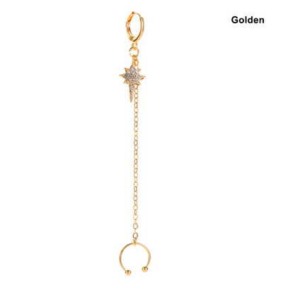 1 buc. Cercei cu ciucuri, perle, perle, lună, cu cerc, lanț de cercei Helix Piercing, cercei pentru femei, bijuterii pentru urechi