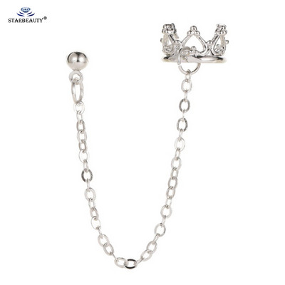 1 buc. Cercei cu ciucuri, perle, perle, lună, cu cerc, lanț de cercei Helix Piercing, cercei pentru femei, bijuterii pentru urechi