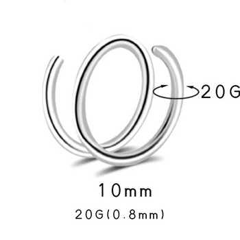 Δαχτυλίδια μύτης G23 Pure Titanium Piercing Ringed Hoop CZ Cartilage ASTM F136 Titanium Subalergenic No Nickel Jewelry for Women