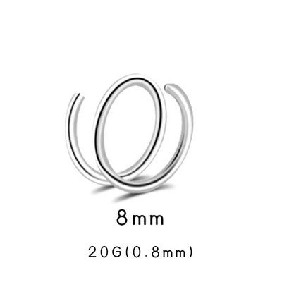 Inele pentru nas G23 Piercing din titan pur Cerc cu balamale Cartilaj CZ ASTM F136 Bijuterii hipoalergenice din titan fără nichel pentru femei bărbați