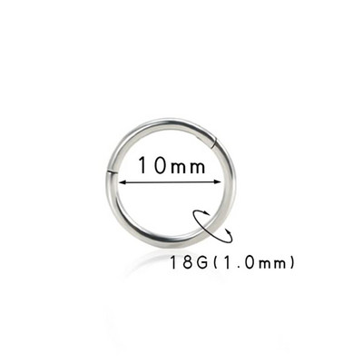 Inele pentru nas G23 Piercing din titan pur Cerc cu balamale Cartilaj CZ ASTM F136 Bijuterii hipoalergenice din titan fără nichel pentru femei bărbați