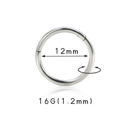 Inele pentru nas G23 Piercing din titan pur Cerc cu balamale Cartilaj CZ ASTM F136 Bijuterii hipoalergenice din titan fără nichel pentru femei bărbați