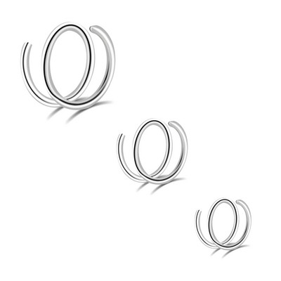 Inele pentru nas G23 Piercing din titan pur Cerc cu balamale Cartilaj CZ ASTM F136 Bijuterii hipoalergenice din titan fără nichel pentru femei bărbați