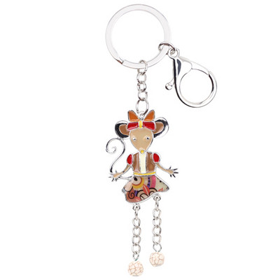Bonsny Emajl Legura Miš Privjesak za ključeve Privjesci Prsten Torba Auto Privjesak Privjesci Novost Životinjski nakit Pokloni za žene Djevojke Veleprodaja