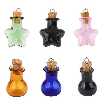 5 τμχ/ παρτίδα Mini Bottle FOR YOU lavender Mini Clear Cork Stopper Glass Bottles Small Wishing Bottle size 25*30mm