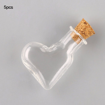 5 τμχ/ παρτίδα Mini Bottle FOR YOU lavender Mini Clear Cork Stopper Glass Bottles Small Wishing Bottle size 25*30mm