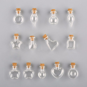 5 τμχ/ παρτίδα Mini Bottle FOR YOU lavender Mini Clear Cork Stopper Glass Bottles Small Wishing Bottle size 25*30mm