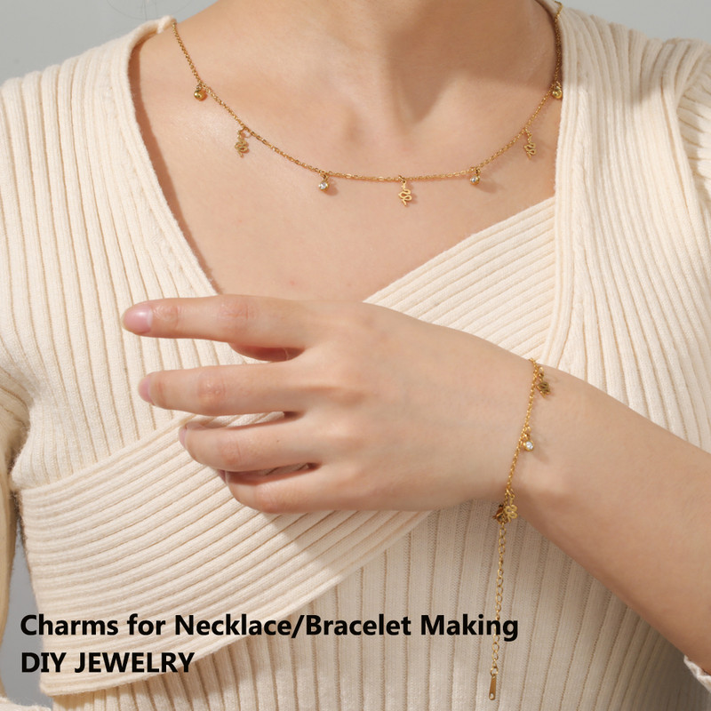 Teamer nerūsējošā tērauda piekariņi juvelierizstrādājumiem Zibens ziedu krusta kulonu izgatavošana kaklarotai rokassprādzei auskari DIY aksesuāri