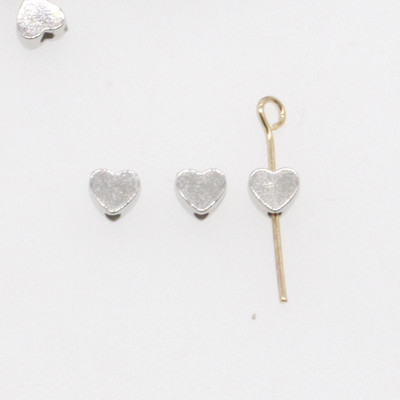 CHONGAI 200 buc. Inimă de dragoste golită culoare aurie CCB margele distanțatoare libere pentru realizarea de bijuterii, brățară colier bricolaj