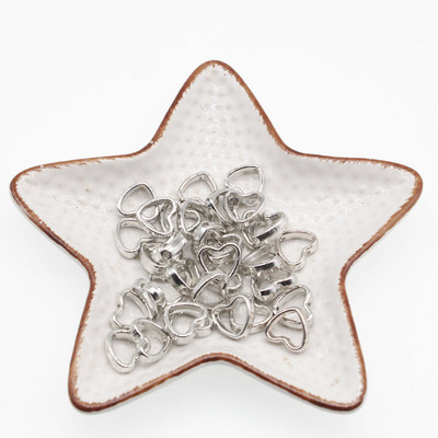 CHONGAI 200 buc. Inimă de dragoste golită culoare aurie CCB margele distanțatoare libere pentru realizarea de bijuterii, brățară colier bricolaj