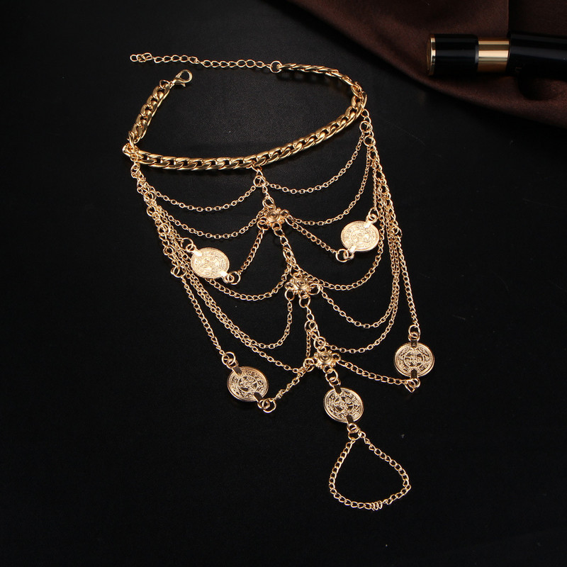2021 Trend Personality Dodaci Novi bohemian punk retro stil Metalni lanac s kićankama Komplet gležnjača Besplatna dostava blagdanski dar