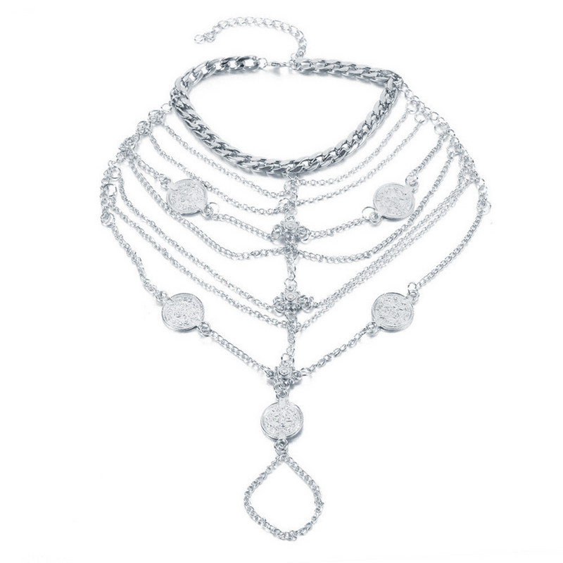 2021 Trend Personality Dodaci Novi bohemian punk retro stil Metalni lanac s kićankama Komplet gležnjača Besplatna dostava blagdanski dar