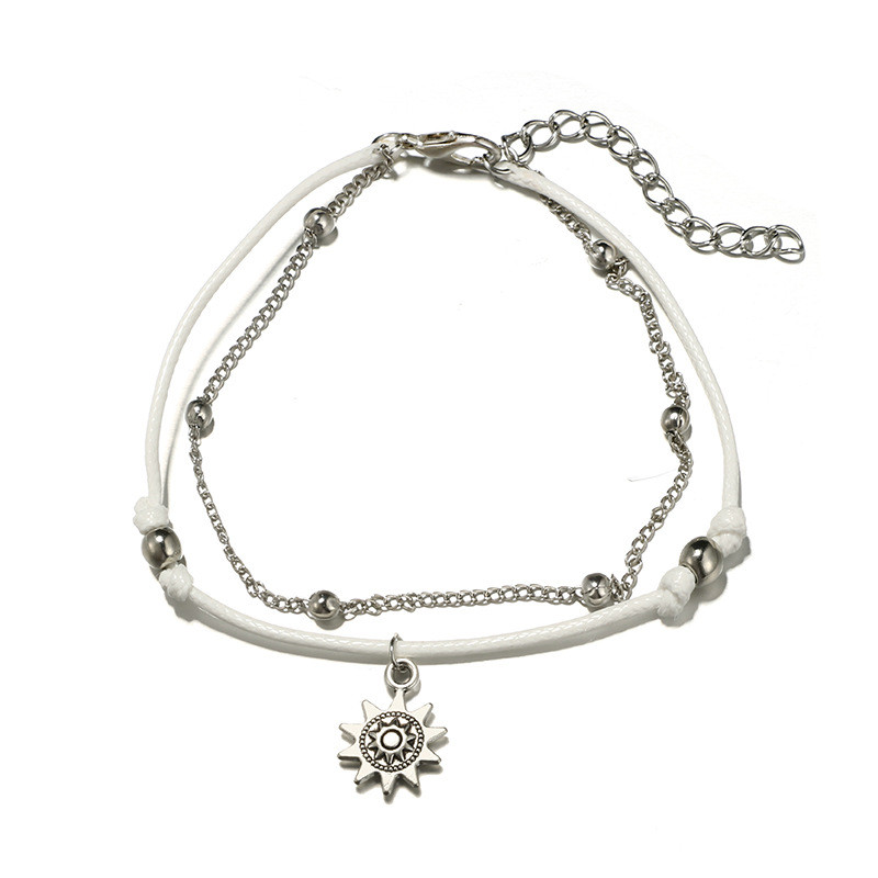 HI MAN dvisluoksniai maži apvalūs karoliukai saulės kulkšnies moteriai madingi drabužiai, fotografija, papuošalai, priedai