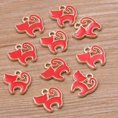 30 buc/lot 13*13mm 10 culori smalț drăguț pisici din desene animate pandantive pentru coliere cercei farmece fete bijuterii descoperiri