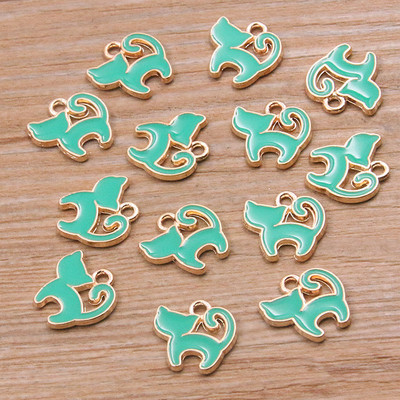 30 buc/lot 13*13mm 10 culori smalț drăguț pisici din desene animate pandantive pentru coliere cercei farmece fete bijuterii descoperiri