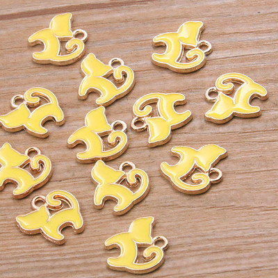 30 buc/lot 13*13mm 10 culori smalț drăguț pisici din desene animate pandantive pentru coliere cercei farmece fete bijuterii descoperiri