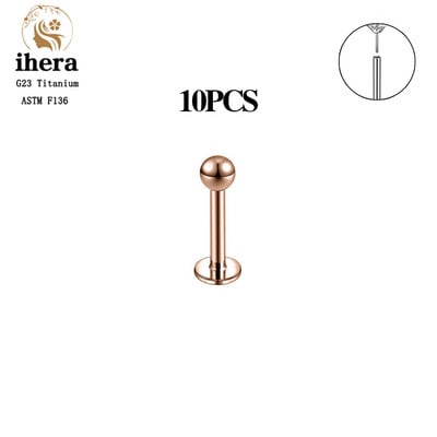 10 buc. G23 titan argint culoare Labret Piercing Stud Buza Inel Tragus Cartilage Helix Conch Piercing Ureche Cercei Bijuterii pentru corp
