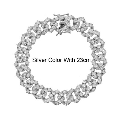 Bijuterii pentru picioare Hip Hop nou sosite Brățară de gleznă pentru femei de culoare aur galben cu lanț cu legături cubaneze Brățări de gleznă cu panglică desculț