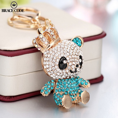 BRACE CODE Trend creative Cubic zirconia rășină panda breloc pentru bărbați și femei cuplu breloc breloc mașină outletb
