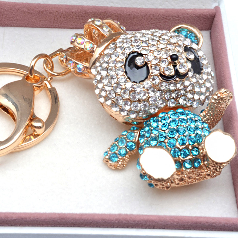 BRACE CODE Trend creative Cubic zirconia rășină panda breloc pentru bărbați și femei cuplu breloc breloc mașină outletb