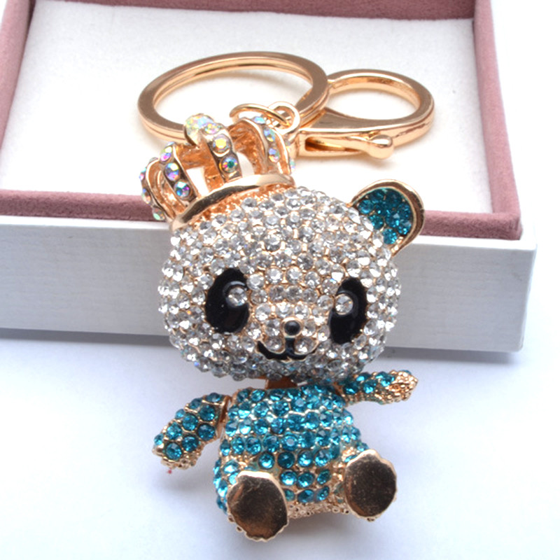 BRACE CODE Trend creative Cubic zirconia rășină panda breloc pentru bărbați și femei cuplu breloc breloc mașină outletb