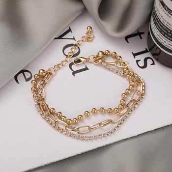 1Piece Punk Style Women Multilayer Glezen Gold Metal вериги Key Lock Charms Anklet Гривни Сандали за боси крака Бижута за крака