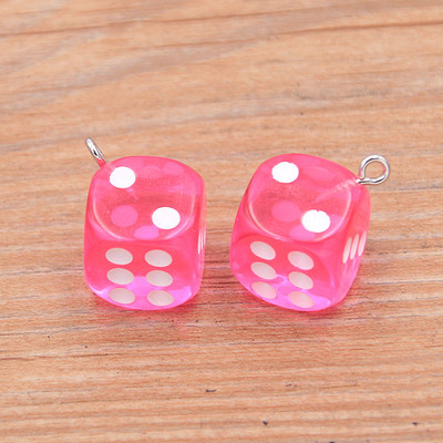10 db 14X17MM 12 színű átlátszó kocka barkács fülbevaló medálok miniatűr figurák gyanta kézműves Cabochon bűbáj készítési kiegészítők