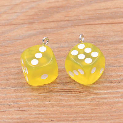 10 db 14X17MM 12 színű átlátszó kocka barkács fülbevaló medálok miniatűr figurák gyanta kézműves Cabochon bűbáj készítési kiegészítők