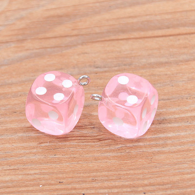 10 db 14X17MM 12 színű átlátszó kocka barkács fülbevaló medálok miniatűr figurák gyanta kézműves Cabochon bűbáj készítési kiegészítők