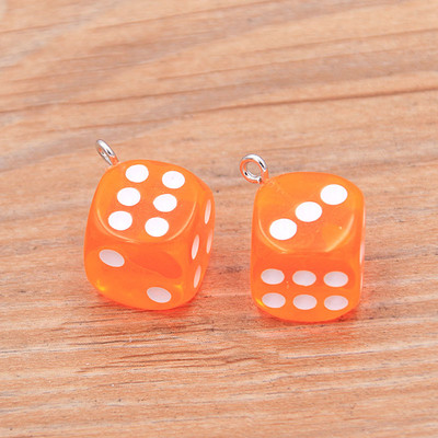 10 db 14X17MM 12 színű átlátszó kocka barkács fülbevaló medálok miniatűr figurák gyanta kézműves Cabochon bűbáj készítési kiegészítők