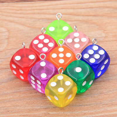 10 db 14X17MM 12 színű átlátszó kocka barkács fülbevaló medálok miniatűr figurák gyanta kézműves Cabochon bűbáj készítési kiegészítők