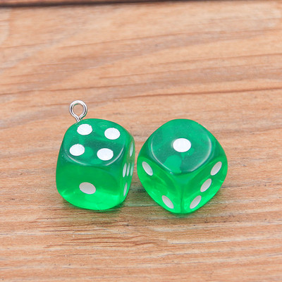 10 db 14X17MM 12 színű átlátszó kocka barkács fülbevaló medálok miniatűr figurák gyanta kézműves Cabochon bűbáj készítési kiegészítők