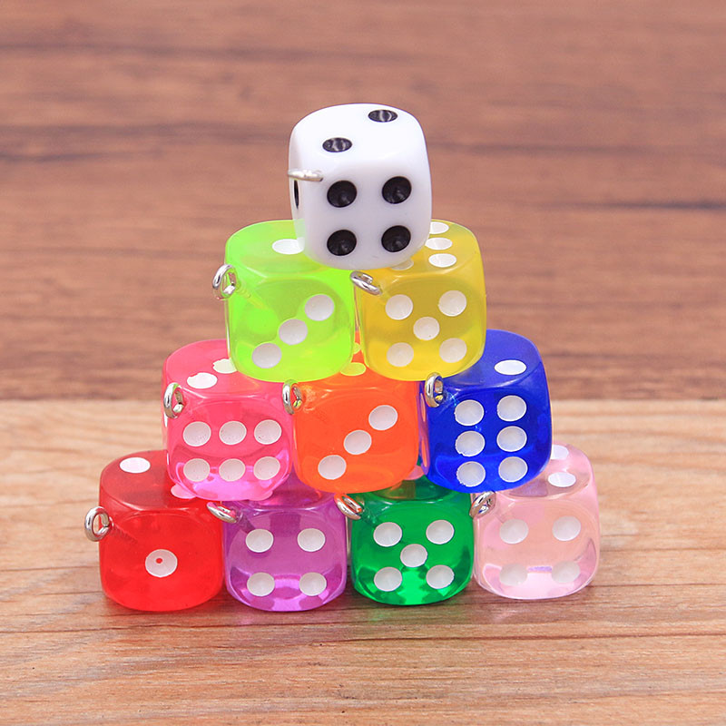 10 db 14X17MM 12 színű átlátszó kocka barkács fülbevaló medálok miniatűr figurák gyanta kézműves Cabochon bűbáj készítési kiegészítők