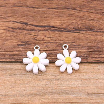 10 bucăți 17X20mm 9 floare de margarete colorate, cabușoane din rășină cu spate plat, album de însemnări, decorațiuni pentru artizanat, accesorii pentru acoperirea capului