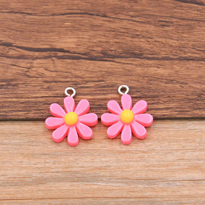 10 bucăți 17X20mm 9 floare de margarete colorate, cabușoane din rășină cu spate plat, album de însemnări, decorațiuni pentru artizanat, accesorii pentru acoperirea capului