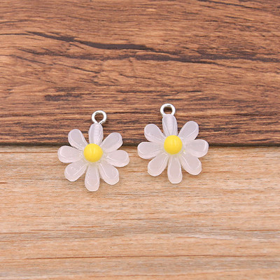 10 bucăți 17X20mm 9 floare de margarete colorate, cabușoane din rășină cu spate plat, album de însemnări, decorațiuni pentru artizanat, accesorii pentru acoperirea capului