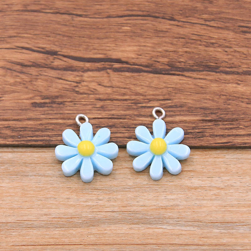 10 bucăți 17X20mm 9 floare de margarete colorate, cabușoane din rășină cu spate plat, album de însemnări, decorațiuni pentru artizanat, accesorii pentru acoperirea capului