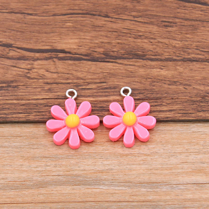 10 bucăți 17X20mm 9 floare de margarete colorate, cabușoane din rășină cu spate plat, album de însemnări, decorațiuni pentru artizanat, accesorii pentru acoperirea capului