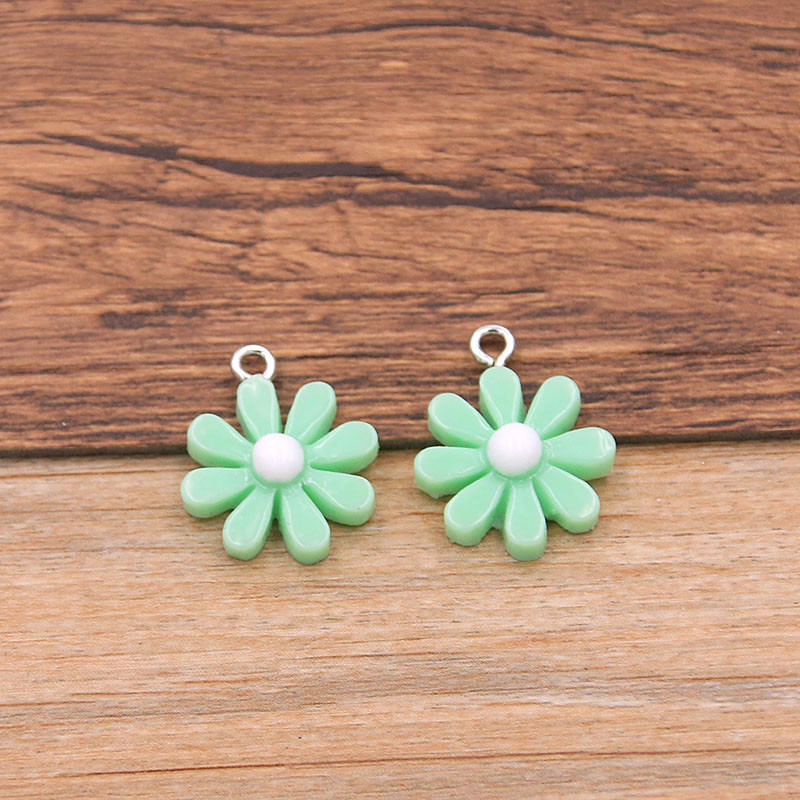 10 bucăți 17X20mm 9 floare de margarete colorate, cabușoane din rășină cu spate plat, album de însemnări, decorațiuni pentru artizanat, accesorii pentru acoperirea capului