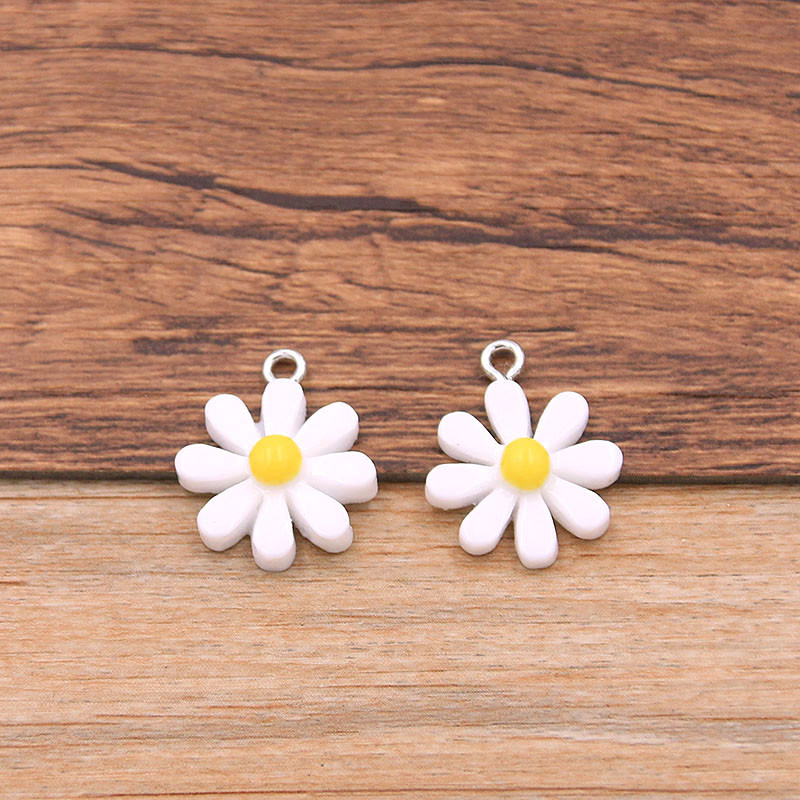 10 bucăți 17X20mm 9 floare de margarete colorate, cabușoane din rășină cu spate plat, album de însemnări, decorațiuni pentru artizanat, accesorii pentru acoperirea capului