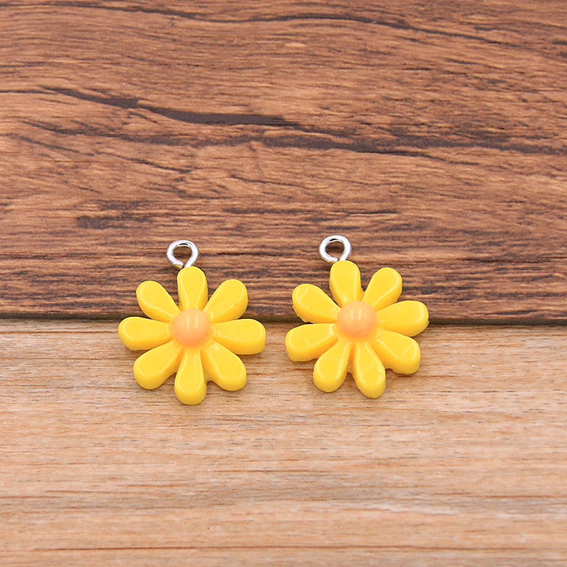 10 bucăți 17X20mm 9 floare de margarete colorate, cabușoane din rășină cu spate plat, album de însemnări, decorațiuni pentru artizanat, accesorii pentru acoperirea capului