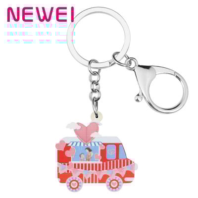 Bonsny Ziua Îndrăgostiților Acrilic Dulce Roșu Dragoste Inimă Balon Breloc Mașină Inel TrendyPurse Geanta Lanț Cheie Pentru Femei Fete Bijuterii